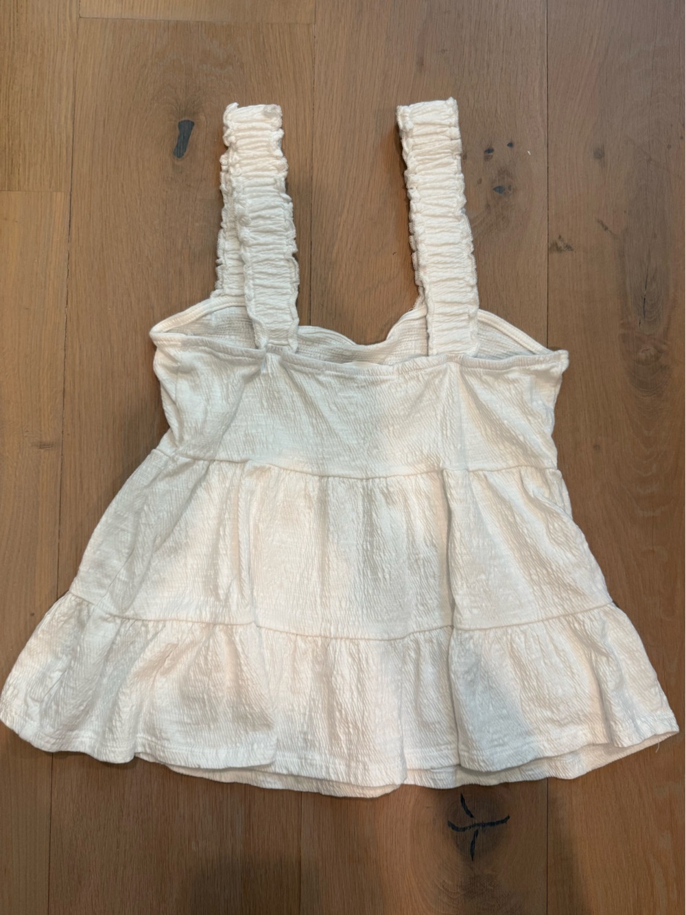 Altar'd State Cream Ruffled Square-Neck Tank - Picture 3 of 3